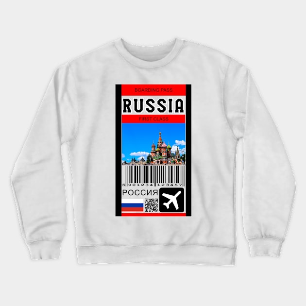Russia fist class boaring pass Crewneck Sweatshirt by Travellers
